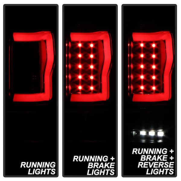 Ford F150 Styleside 04-08 (Not Fit Heritage & SVT) Version 2 Light Bar LED Tail Lights - Black Smoke