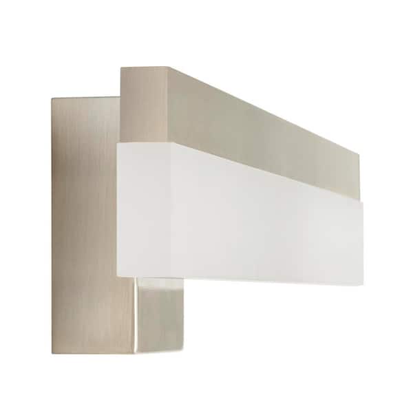 Eldridge 24 in. 1-Light Brushed Nickel LED Bathroom Vanity Light Bar