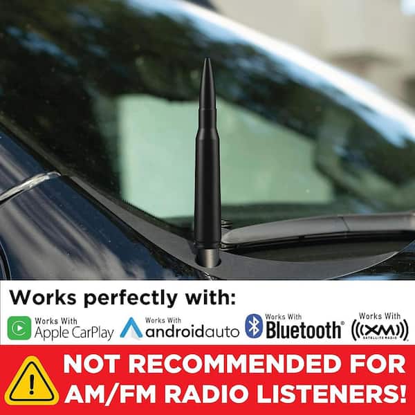 Badass Bullet Antenna Replacement Fits All Chevy & GMC Truck Model Years - Car Antenna Replacement (Matte Black)