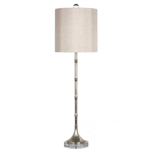 Tryamon 32 in. Antique Silver Table Lamp