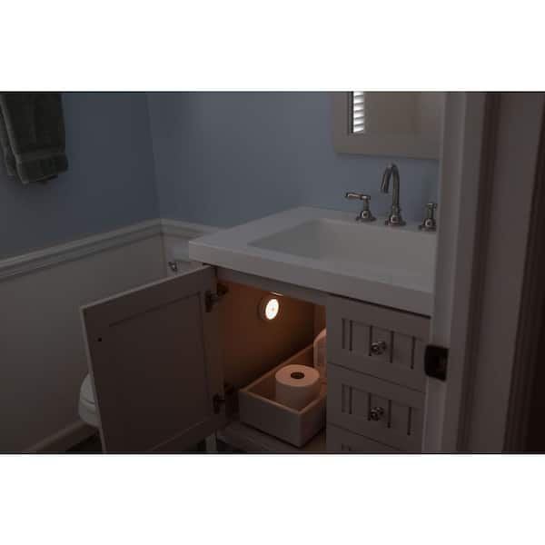 Motion Activated Adjustable LED White Puck Light (3-Pack)