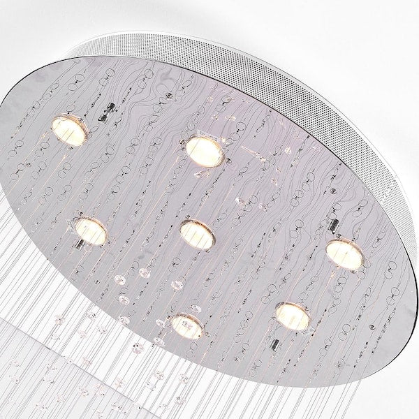 Albany 7-Light Clear Statement Empire Chandelier with Crystal Accents