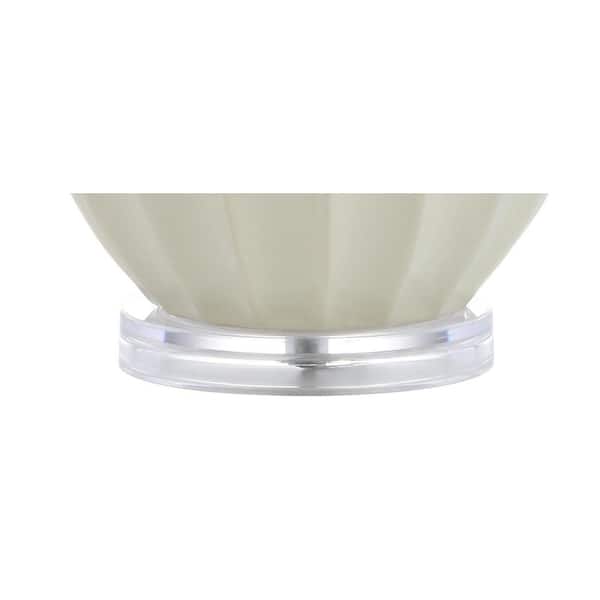 Tate 24.5 in. Cream Ceramic Table Lamp