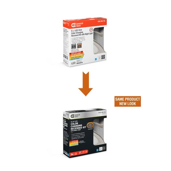 6 in. Canless Adjustable CCT Integrated LED Recessed Light Trim with Night Light 900 Lumens New Construction Remodel