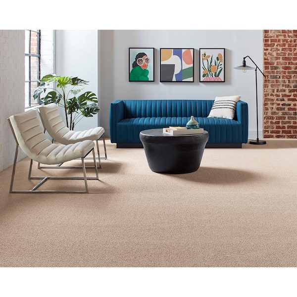 Cliffmont  - Downy Lustre - Beige 39 oz. Triexta Pattern Installed Carpet