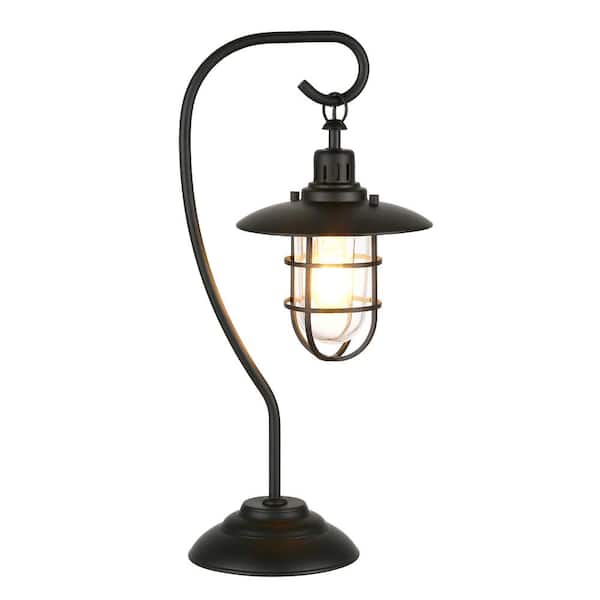 Bay 22 in. Blackened Bronze Nautical Lantern Lamp