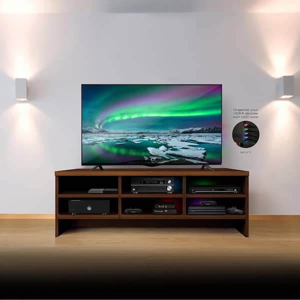 6 ft. H Speed 4K Hdr Hdmi Cable with Built-in Blue/Red Led Light, Gaming, Video, and Computer (2-Pack)