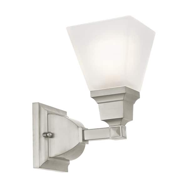 Mission 1 Light Brushed Nickel Wall Sconce