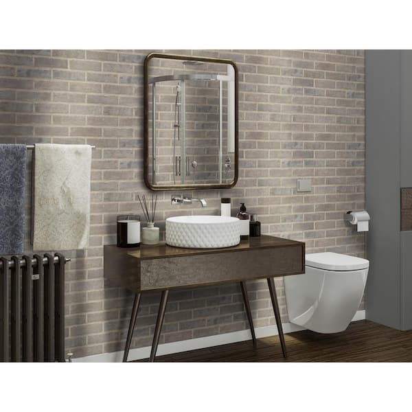 Capella Taupe 2.25 in. x 10 in. Matte Porcelain Floor and Wall Tile (5.15 sq. ft./Case)