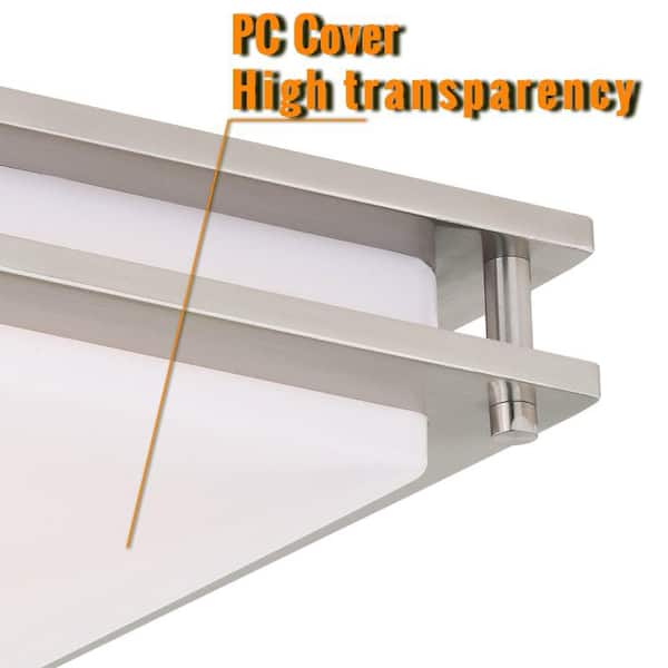 JR Daylight 16 in. Brushed Nickel LED Flush Mount