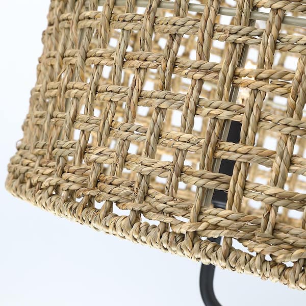 Cape 20 in. 4-Light Bohemian Drum Chandelier with Lime Hand Woven Shade