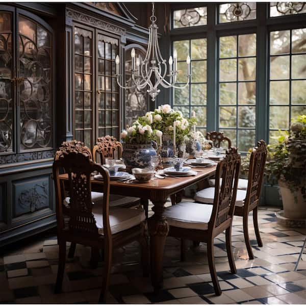 Savannah Row 6-Light Brushed Nickel Chandelier