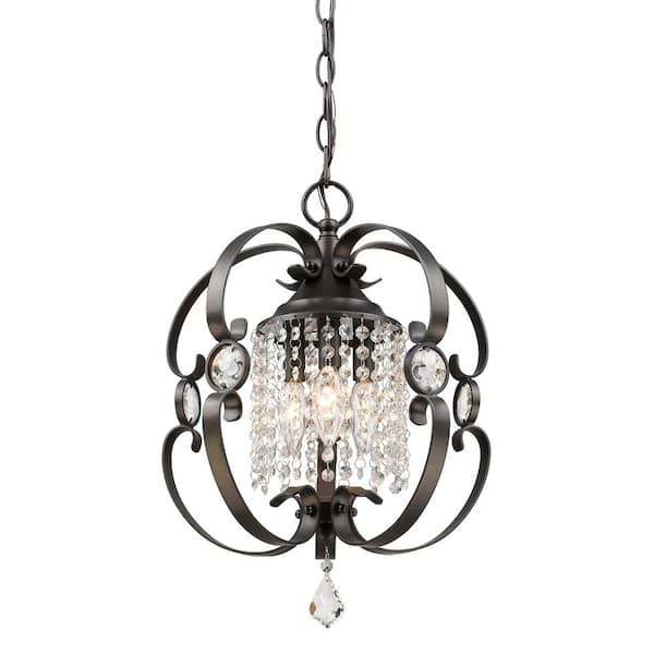 Ella EB 3-Light Brushed Etruscan Bronze Semi-Flush Mount Light