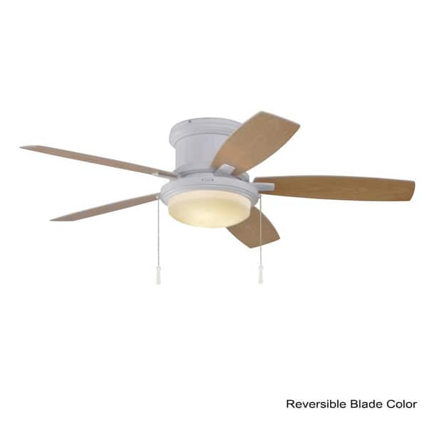 Roanoke 48 in. Indoor/Outdoor Wet Rated White Ceiling Fan with Integrated LED Included