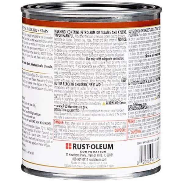 1 Pint Butcher Block Oil in Hazelnut