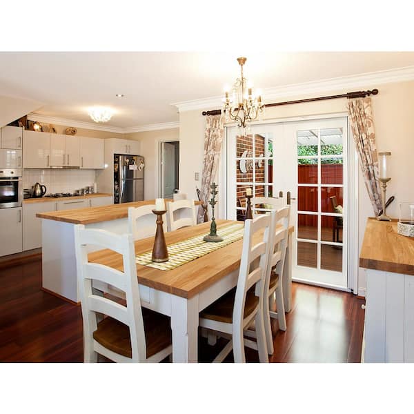 4 ft. L x 25 in. D Finished Engineered Oak Butcher Block Countertop