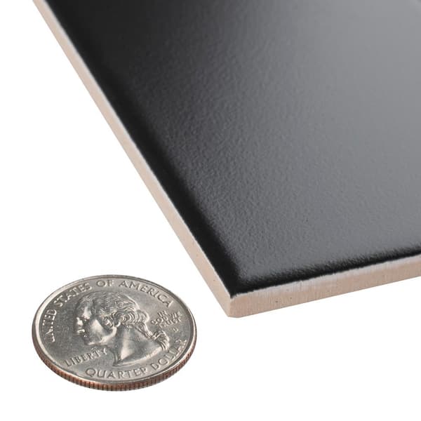 Crown Heights Matte Black 3 in. x 6 in. Ceramic Wall Tile (5.72 sq. ft./Case)