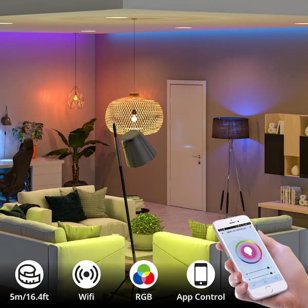 LED Multi-Color Strips Light, RGB Strips Light, Wi-Fi (1x5M) (Pack of 2)