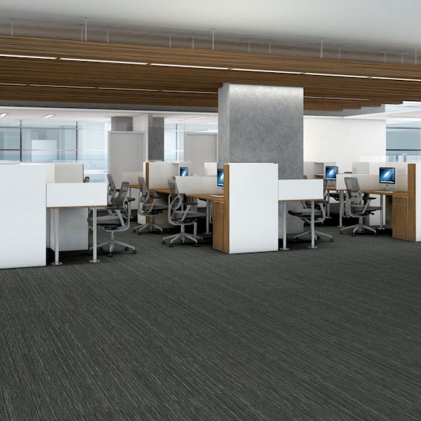 Intelligent Gray Commercial 24 in. x 24 Glue-Down Carpet Tile (20 Tiles/Case) 80 sq. ft.
