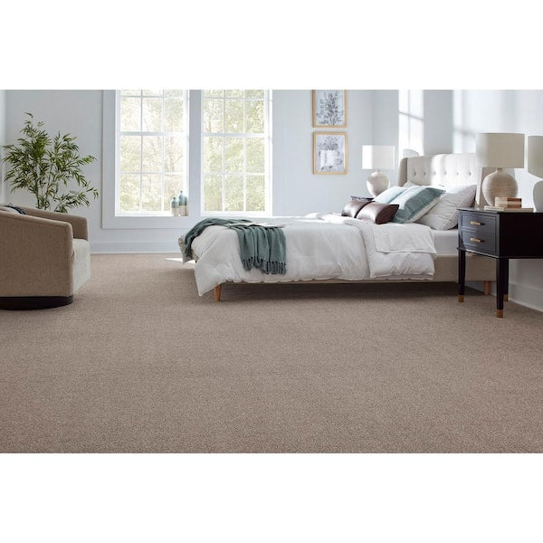 Still in Love II Cuddle Up Grey 54 oz. Blend Texture Installed Carpet