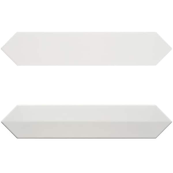Axis 2.6 in. x 13 in. White Polished Picket Ceramic Wall Tile (12.26 sq. ft. / case)