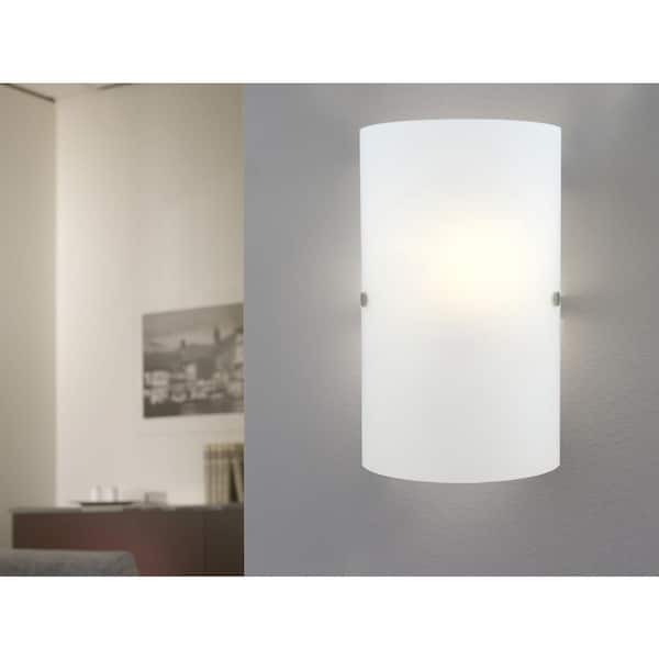 Troy 3 3 in. W x 11.8 in. H 1-Light Matte Nickel Wall Sconce with Frosted Glass Shade