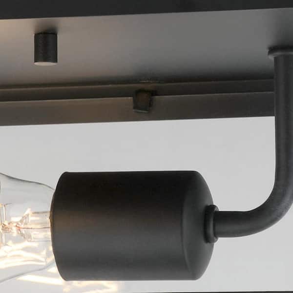 Havenridge 13''W FM Matte Black Clear Glass