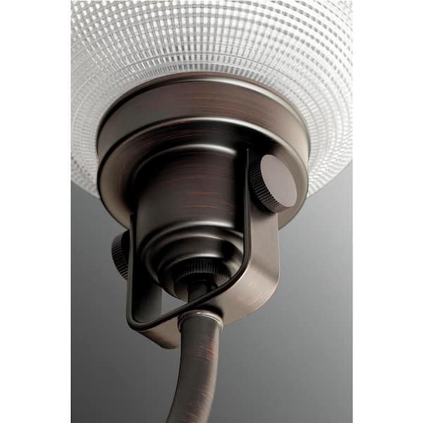 Archie Collection 1-Light Venetian Bronze Clear Double Prismatic Glass Coastal Bath Vanity Light