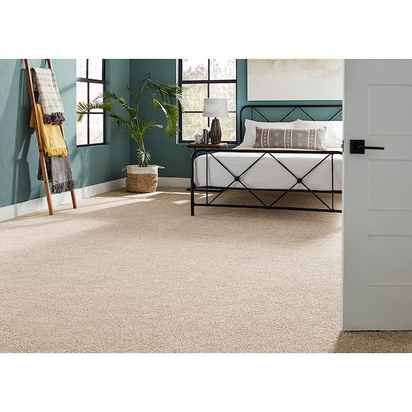 Huntcliff II Tawny Tan Beige 39 oz. Triexta Texture Installed Carpet