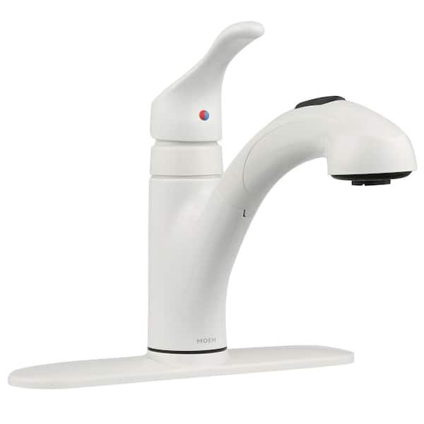 Renzo Single-Handle Pull-Out Sprayer Kitchen Faucet in Glacier