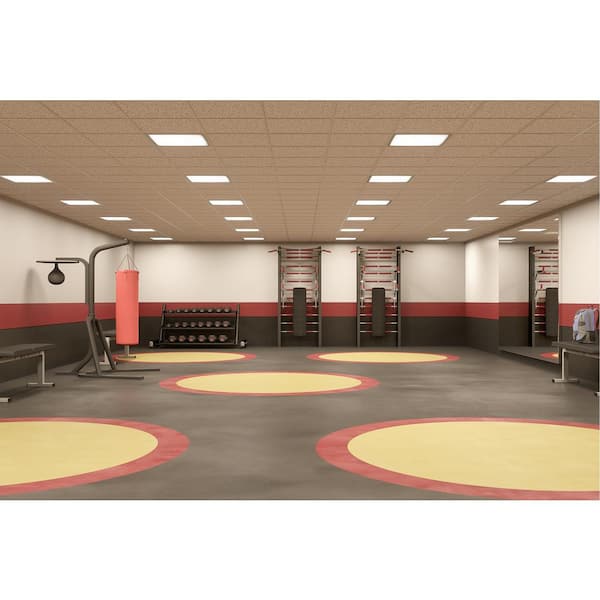 2 ft. x 2 ft. White Integrated LED Flat Panel Troffer Light Fixture at 4200 Lumens, 4000K, Dimmable