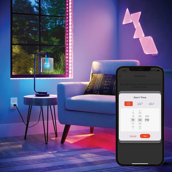 Smart Home Starter Kit including Color Changing LED Strip Light, Smart Bulb and Smart Plug, Powered by Hubspace
