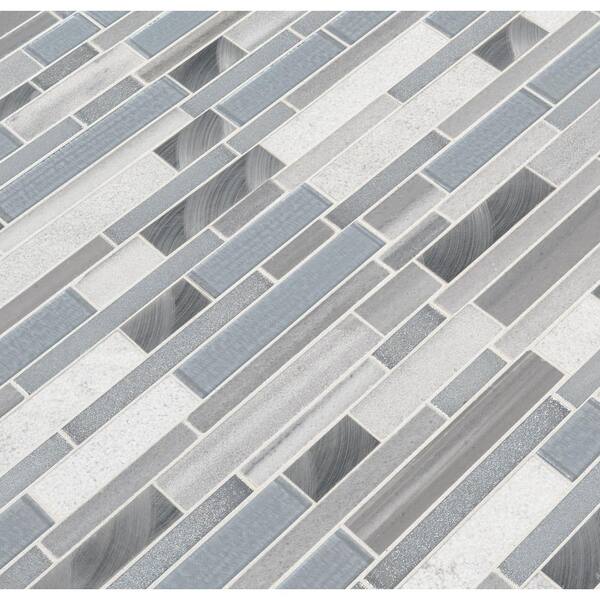 Harlow Interlocking 12 in. x 12 in. Mixed Multi-Surface Mosaic Tile (1 sq. ft./Each)