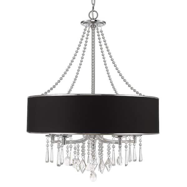 Tirani Collection 5-Light Chrome Chandelier