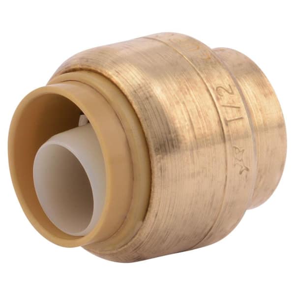 1/2 in. Push-to-Connect Brass End Stop Fitting Pro Pack (4-Pack)