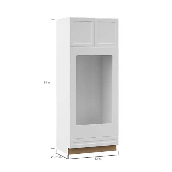 Designer Series Melvern Assembled 33x96x23.75 in. Double Oven Kitchen Cabinet in White