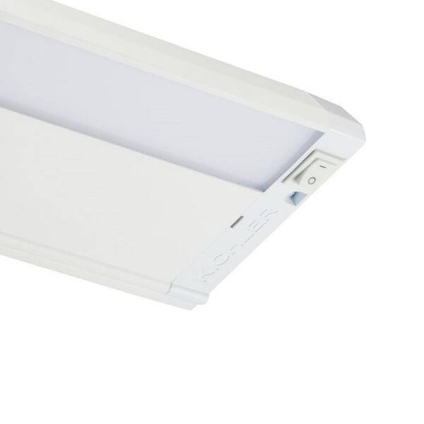 4U Series 8 in. 3000K LED Textured White Under Cabinet Light with Frosted Diffuser