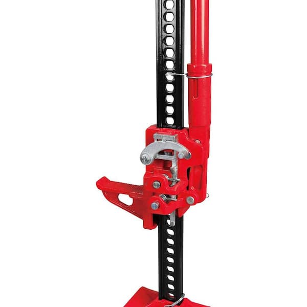 3-Ton (6,000 lbs.) Capacity 33 in. Ratcheting Off Road Utility Farm Jack, Red and Black