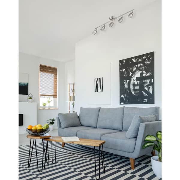 Temmar 3.25 ft. Brushed Nickel Integrated LED Track Lighting Kit