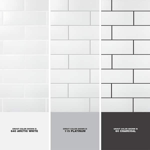 Barnet White 3 in. x 9 in. x 10mm Matte Ceramic Subway Wall Tile (30 pieces / 5.16 sq. ft. / box)