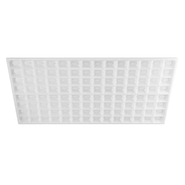 2 ft. x 4 ft. 5000 Lumens Integrated LED White Honeycomb Backlit Recessed Panel Light 4000K