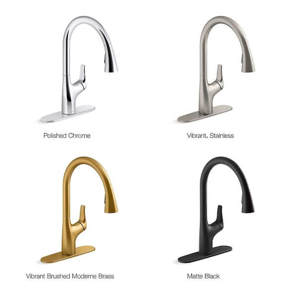 Trove Single-Handle Pull Down Sprayer Kitchen Faucet in Vibrant Stainless