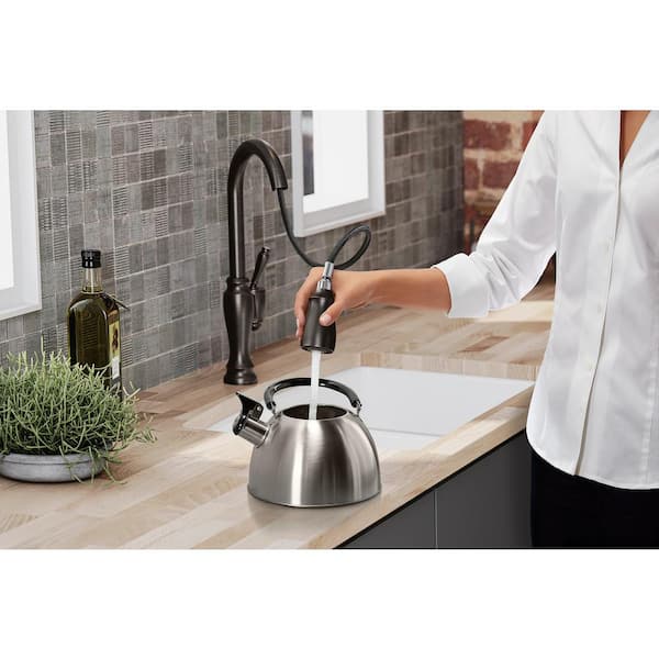 Arsdale Single-Handle Pull-Down Sprayer Kitchen Faucet with Soap/Lotion Dispenser in Oil-Rubbed Bronze