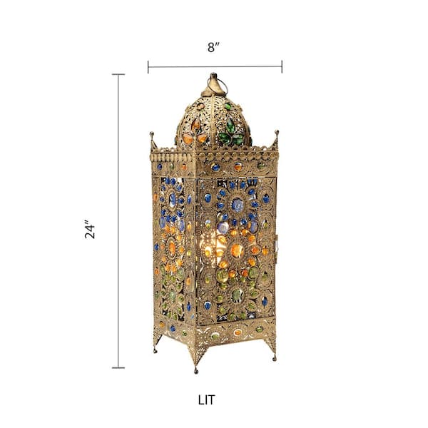 Chennai 24 in. Gold Indoor Jeweled Table Lamp