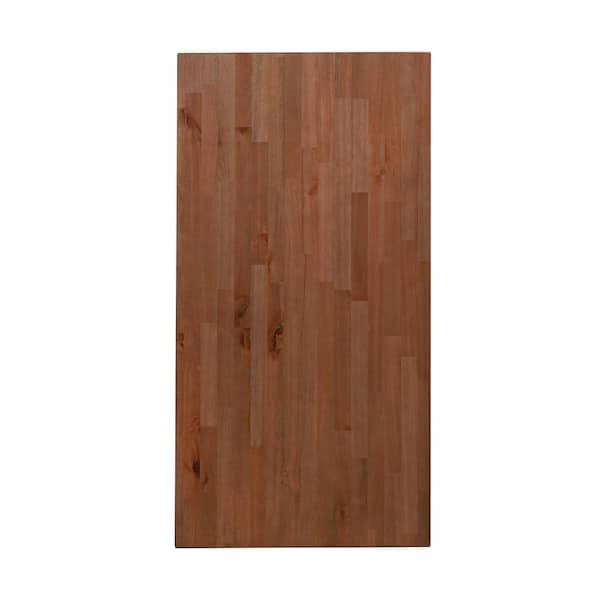 6 ft. L x 39 in. D Finished Eucalyptus Solid Wood Butcher Block Island Countertop With Eased Edge