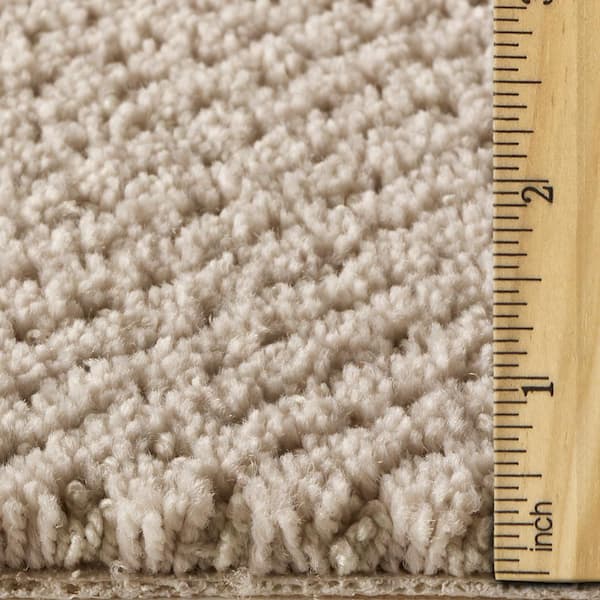 Pretty Penny  - Mist - Gray 50 oz. Triexta Pattern Installed Carpet