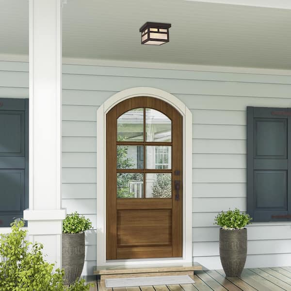 Montclair Mission 1 Light Bronze Outdoor Flush Mount Light