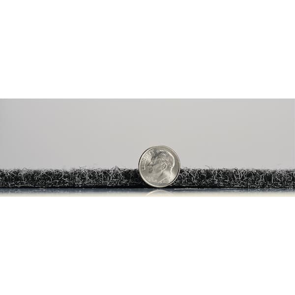 Peel and Stick Grizzly Grass 24 in. x 24 in. Slate Grey Artificial Grass Carpet Tiles (15-Pack)