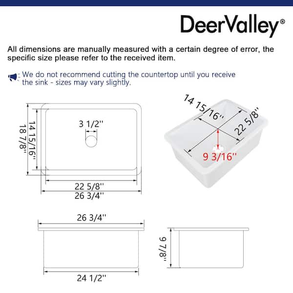 Glen White Rectangular Fireclay 27 in. Single Bowl Undermount/Drop-In Kitchen Sink with Basket Strainer and Sink Grid