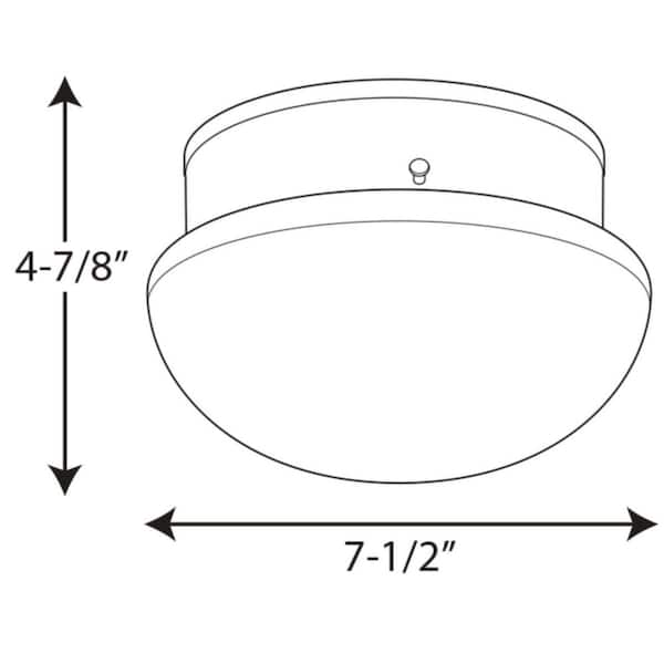 7.5 in. 1-Light Brushed Nickel LED Flush Mount